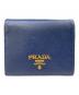 PRADA（プラダ）の古着「サフィアーノラザー財布」｜ネイビー