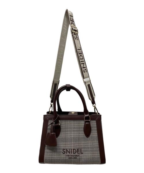 Snidel（スナイデル）Snidel (スナイデル) ショルダーバッグ ブラウン×グレーの古着・服飾アイテム