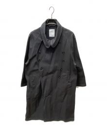 HTS（エイチティーエス）の古着「HEAVY WEIGHT COTTON TWILL DOUBLE OVER COAT」｜ブラック