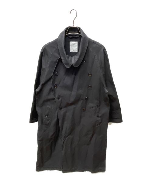 HTS（エイチティーエス）HTS (エイチティーエス) HEAVY WEIGHT COTTON TWILL DOUBLE OVER COAT ブラック サイズ:Mの古着・服飾アイテム