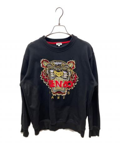 中古・古着通販】KENZO (ケンゾー) タイガー刺繍スウェット ブラック