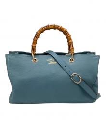 GUCCI（グッチ）の古着「バンブーショッパー」｜スカイブルー