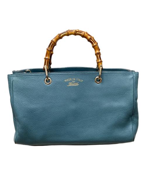 GUCCI（グッチ）GUCCI (グッチ) バンブーショッパー スカイブルーの古着・服飾アイテム