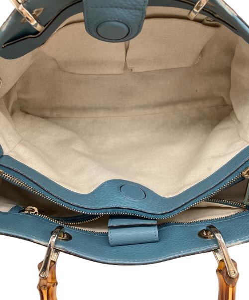 GUCCI（グッチ）GUCCI (グッチ) バンブーショッパー スカイブルーの古着・服飾アイテム