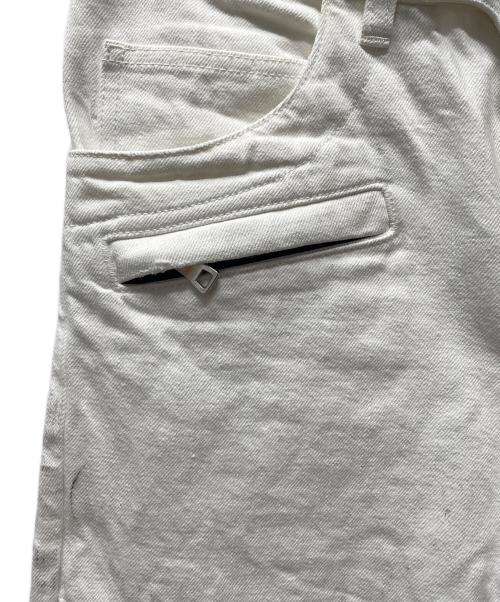 BALMAIN（バルマン）BALMAIN (バルマン) バイカーパンツ ホワイト サイズ:71cm（W28）の古着・服飾アイテム