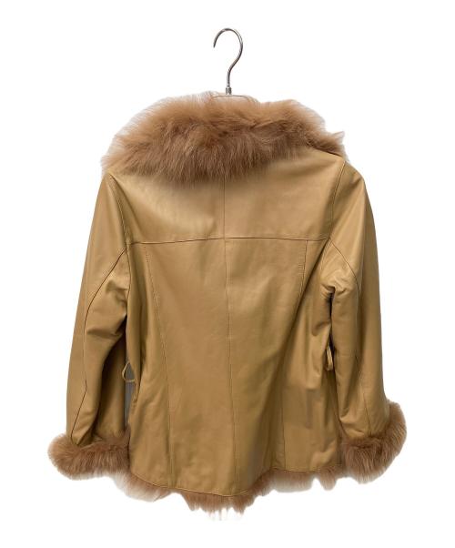 BALMAIN（バルマン）BALMAIN (バルマン) レザージャケット ベージュ サイズ:9号の古着・服飾アイテム