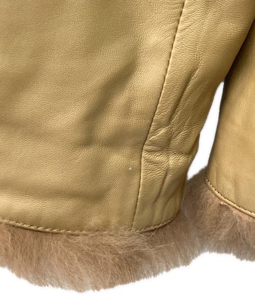 BALMAIN（バルマン）BALMAIN (バルマン) レザージャケット ベージュ サイズ:9号の古着・服飾アイテム