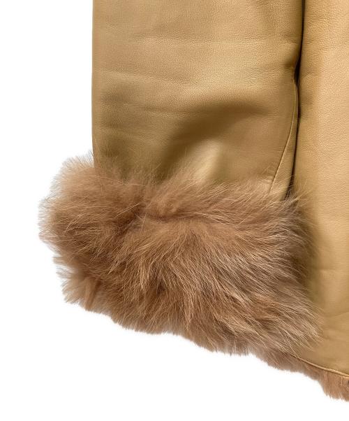 BALMAIN（バルマン）BALMAIN (バルマン) レザージャケット ベージュ サイズ:9号の古着・服飾アイテム