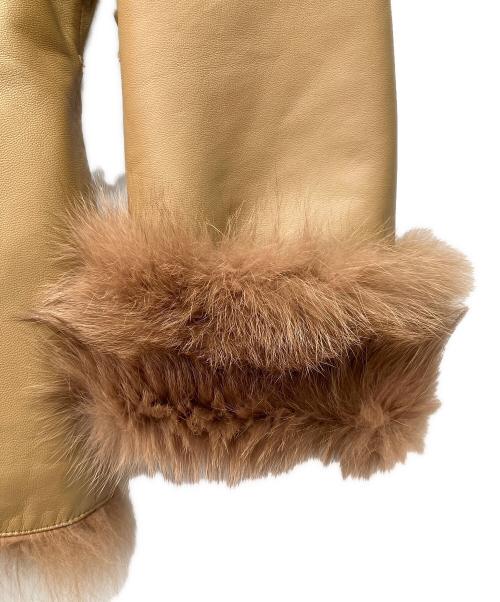 BALMAIN（バルマン）BALMAIN (バルマン) レザージャケット ベージュ サイズ:9号の古着・服飾アイテム