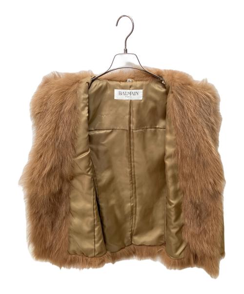 BALMAIN（バルマン）BALMAIN (バルマン) レザージャケット ベージュ サイズ:9号の古着・服飾アイテム