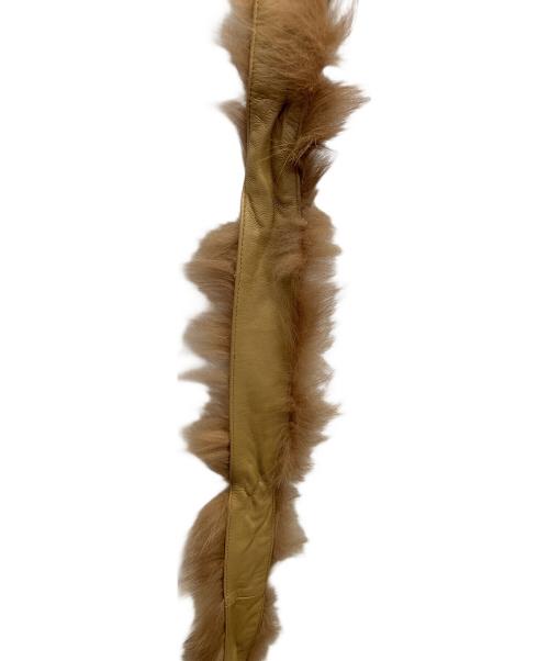 BALMAIN（バルマン）BALMAIN (バルマン) レザージャケット ベージュ サイズ:9号の古着・服飾アイテム