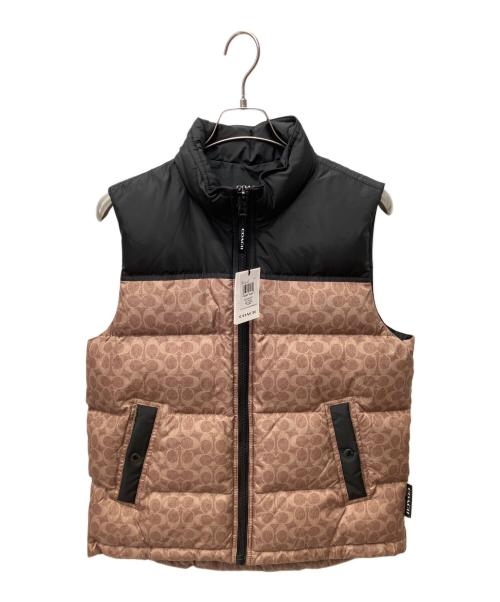 COACH（コーチ）COACH (コーチ) シグネチャー ダウンベスト ベージュ サイズ:Mの古着・服飾アイテム