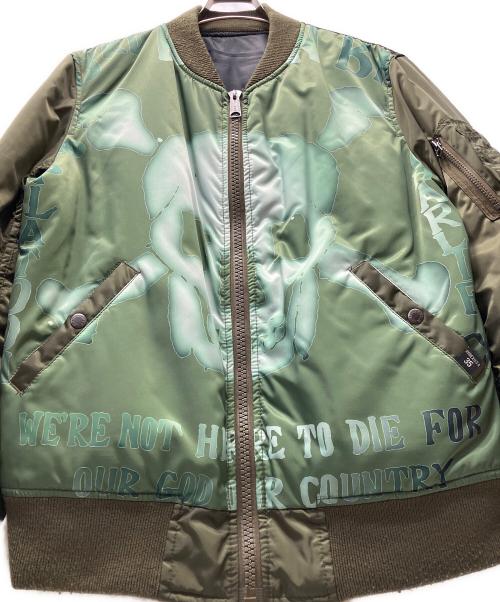 AVIREX（アヴィレックス）AVIREX (アヴィレックス) スカル リバーシブル MA-1 カーキ サイズ:Lの古着・服飾アイテム