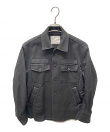 sacai（サカイ）の古着「20AW Contrast detail sleeve docking blouson」｜ブラック