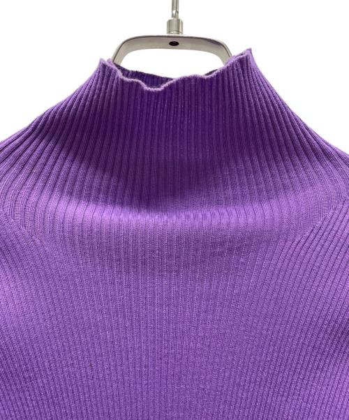 AURALEE（オーラリー）AURALEE (オーラリー) GIZA HIGH GAUGE RIB KNIT TURTLE パープル サイズ:Sの古着・服飾アイテム
