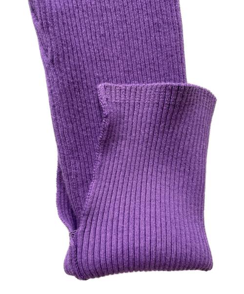 AURALEE（オーラリー）AURALEE (オーラリー) GIZA HIGH GAUGE RIB KNIT TURTLE パープル サイズ:Sの古着・服飾アイテム