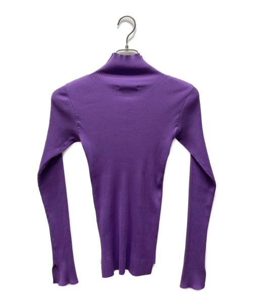 AURALEE（オーラリー）AURALEE (オーラリー) GIZA HIGH GAUGE RIB KNIT TURTLE パープル サイズ:Sの古着・服飾アイテム