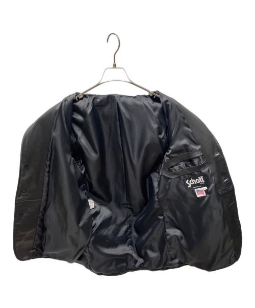 Schott（ショット）Schott (ショット) レザーテーラードジャケット ブラック サイズ:40の古着・服飾アイテム