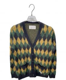 WACKO MARIA（ワコマリア）の古着「16AW　アルパカ混アーガイルカーディガン」｜グリーン