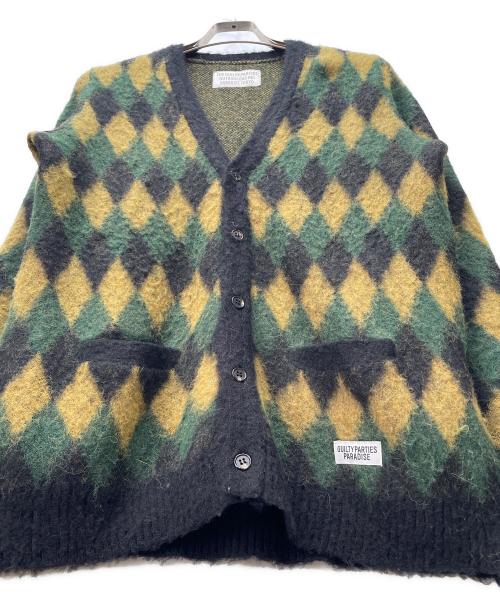 WACKO MARIA（ワコマリア）WACKO MARIA (ワコマリア) 16AW　アルパカ混アーガイルカーディガン グリーン サイズ:Mの古着・服飾アイテム