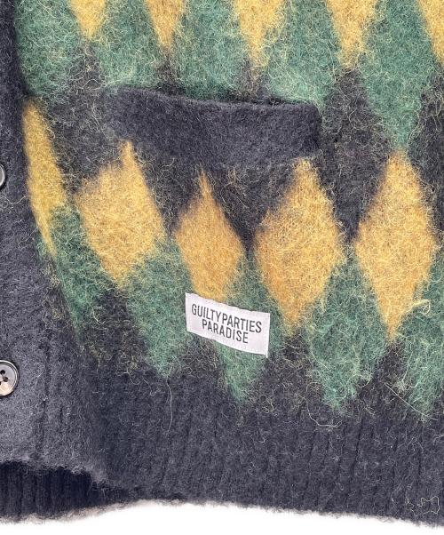 WACKO MARIA（ワコマリア）WACKO MARIA (ワコマリア) 16AW　アルパカ混アーガイルカーディガン グリーン サイズ:Mの古着・服飾アイテム