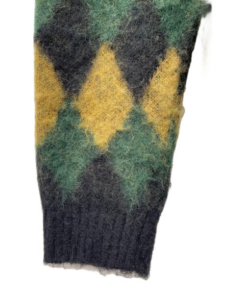 WACKO MARIA（ワコマリア）WACKO MARIA (ワコマリア) 16AW　アルパカ混アーガイルカーディガン グリーン サイズ:Mの古着・服飾アイテム