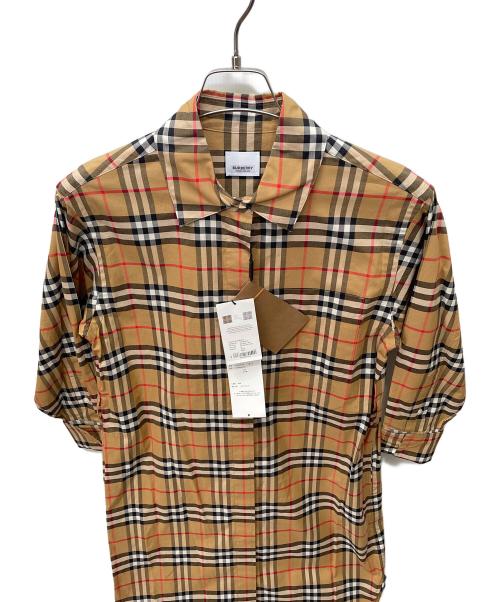 BURBERRY LONDON（バーバリーロンドン）BURBERRY LONDON (バーバリーロンドン) ノヴァチェックシャツワンピース ブラウン サイズ:04 未使用品の古着・服飾アイテム