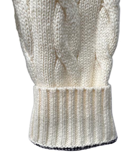 POLO RALPH LAUREN（ポロ・ラルフローレン）POLO RALPH LAUREN (ポロ・ラルフローレン) Vネックケーブルニット アイボリー サイズ:S 未使用品の古着・服飾アイテム