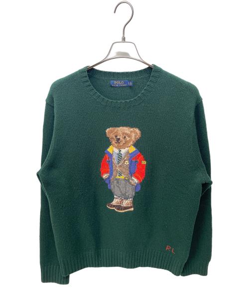POLO RALPH LAUREN（ポロ・ラルフローレン）POLO RALPH LAUREN (ポロ・ラルフローレン) ポロベア　ニット グリーン サイズ:Lの古着・服飾アイテム