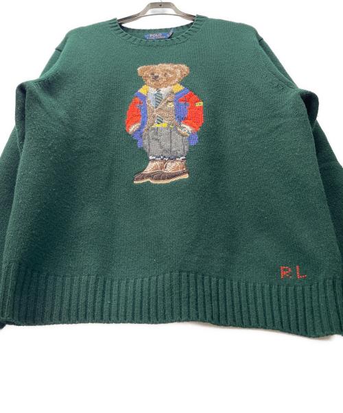 POLO RALPH LAUREN（ポロ・ラルフローレン）POLO RALPH LAUREN (ポロ・ラルフローレン) ポロベア　ニット グリーン サイズ:Lの古着・服飾アイテム