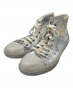 Saint Laurent Parisサンローランパリ）の古着「レザーハイカットスニーカー」｜シルバー