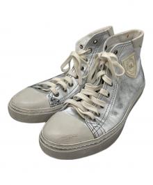 Saint Laurent Paris（サンローランパリ）の古着「レザーハイカットスニーカー」｜シルバー