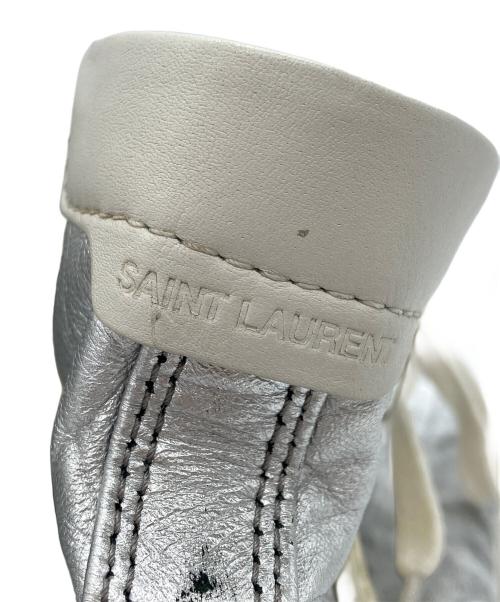 Saint Laurent Paris（サンローランパリ）Saint Laurent Paris (サンローランパリ) レザーハイカットスニーカー シルバー サイズ:39の古着・服飾アイテム
