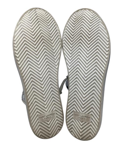 Saint Laurent Paris（サンローランパリ）Saint Laurent Paris (サンローランパリ) レザーハイカットスニーカー シルバー サイズ:39の古着・服飾アイテム