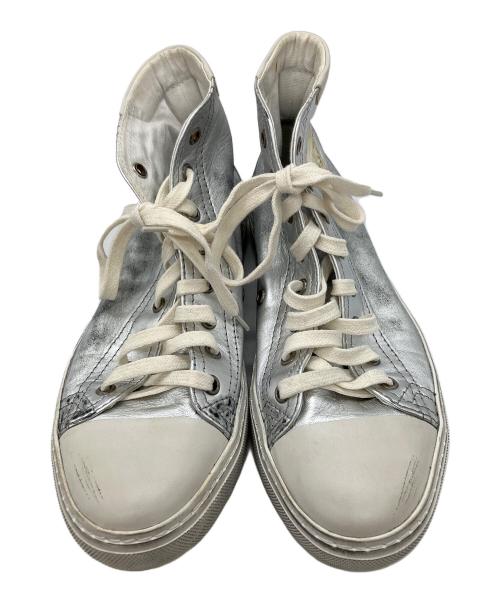 Saint Laurent Paris（サンローランパリ）Saint Laurent Paris (サンローランパリ) レザーハイカットスニーカー シルバー サイズ:39の古着・服飾アイテム