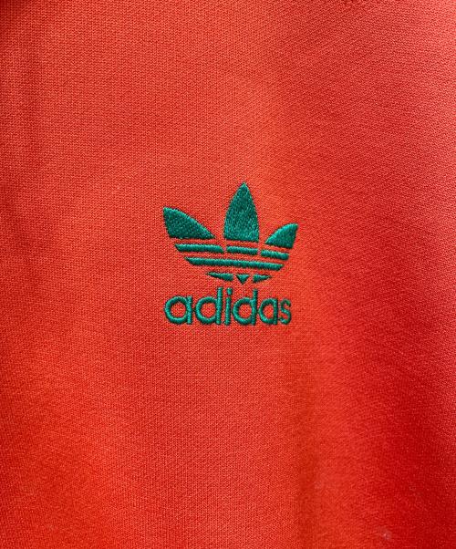 adidas（アディダス）adidas (アディダス) プルオーバーパーカー オレンジ×グリーン サイズ:Lの古着・服飾アイテム