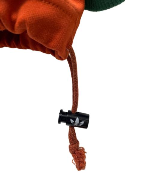 adidas（アディダス）adidas (アディダス) プルオーバーパーカー オレンジ×グリーン サイズ:Lの古着・服飾アイテム