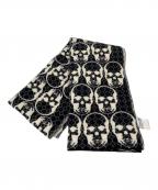 lucien pellat-finetルシアン・ペラフィネ）の古着「スカルマフラー」｜ブラック×ホワイト