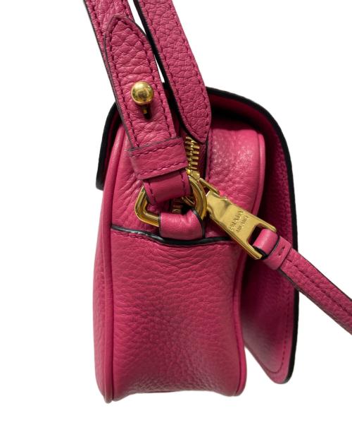 PRADA（プラダ）PRADA (プラダ) レザーショルダーバッグ ショッキングピンクの古着・服飾アイテム