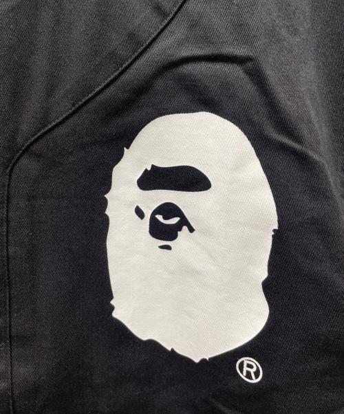 A BATHING APE（ア ベイシング エイプ）A BATHING APE (ア ベイシング エイプ) ベースボールシャツ ブラック サイズ:Mの古着・服飾アイテム