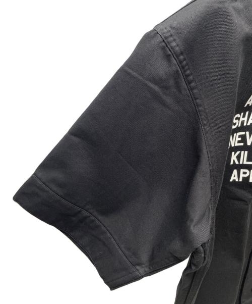 A BATHING APE（ア ベイシング エイプ）A BATHING APE (ア ベイシング エイプ) ベースボールシャツ ブラック サイズ:Mの古着・服飾アイテム