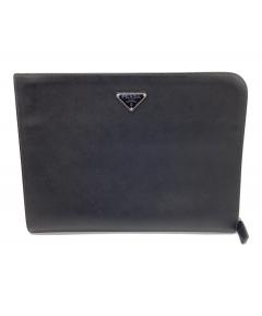 中古・古着通販】PRADA (プラダ) 三角プレートナイロンクラッチバッグ
