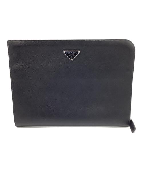 PRADA（プラダ）PRADA (プラダ) クラッチバッグ ブラックの古着・服飾アイテム