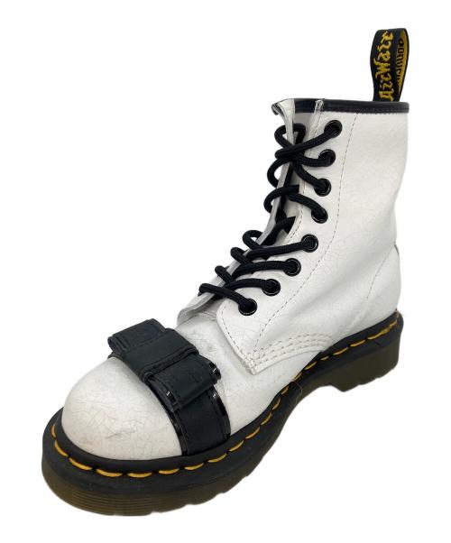 Dr.Martens（ドクターマーチン）Dr.Martens (ドクターマーチン) 8ホールブーツ　1460 CRACKLE ホワイト サイズ:23の古着・服飾アイテム