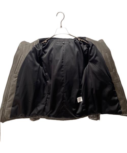 NO ID.（ノーアイディー）NO ID. (ノーアイディー) 21AW レザーキルティングPRIMALOFTフーデッドBLZ ブラウン サイズ:Sの古着・服飾アイテム