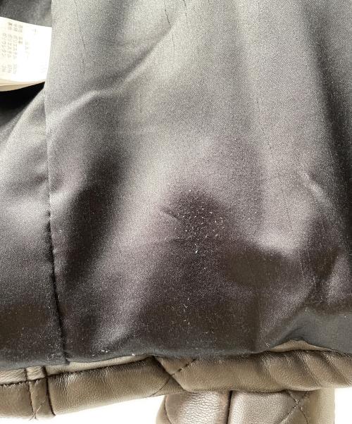 NO ID.（ノーアイディー）NO ID. (ノーアイディー) 21AW レザーキルティングPRIMALOFTフーデッドBLZ ブラウン サイズ:Sの古着・服飾アイテム