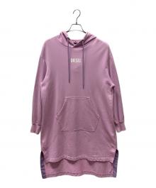 DIESEL（ディーゼル）の古着「フーディーワンピース」｜ピンク