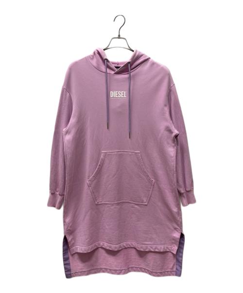 DIESEL（ディーゼル）DIESEL (ディーゼル) フーディーワンピース ピンク サイズ:XSの古着・服飾アイテム