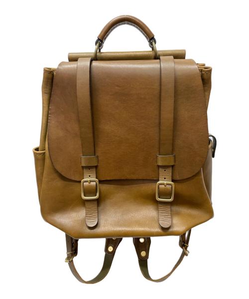 Herz（ヘルツ）Herz (ヘルツ) 棒屋根クラシックリュック ブラウンの古着・服飾アイテム