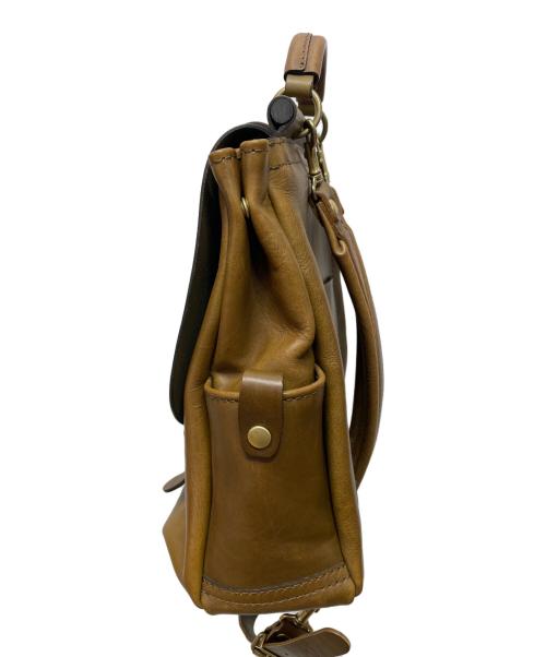 Herz（ヘルツ）Herz (ヘルツ) 棒屋根クラシックリュック ブラウンの古着・服飾アイテム
